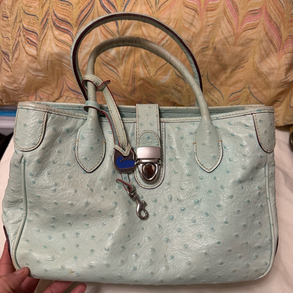 Dooney & Bourke Light Blue Textured Handbag